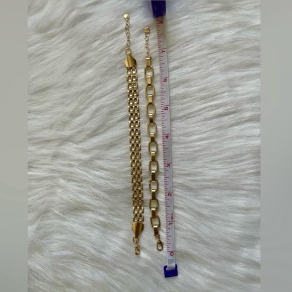 18K Gold Plated Over Brass Watch Band Link
Bracelet Bundle NWOT - Picture 8 of 8